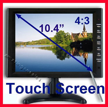 10.4 inch Touch Screen Monitor LCD TFT VGA AV Car POS