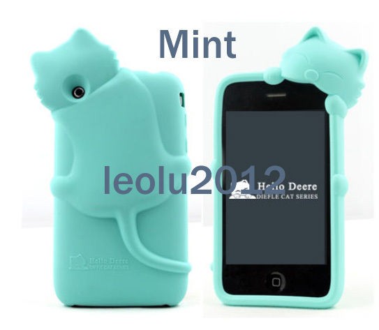 New Cute cat Silicone Case Cover For iphone 3 3g 3gs Protector case