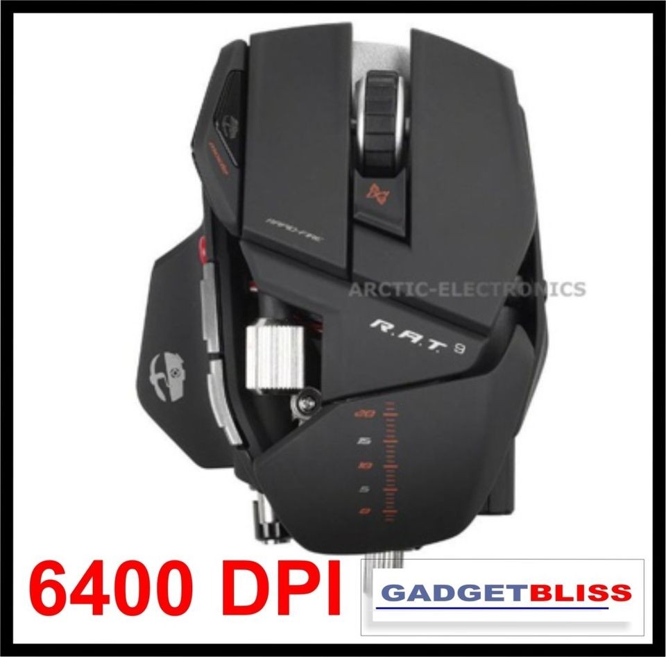 Saitek Cyborg R.A.T 9   6400dpi Wireless Gaming Mouse RAT 9   Latest 