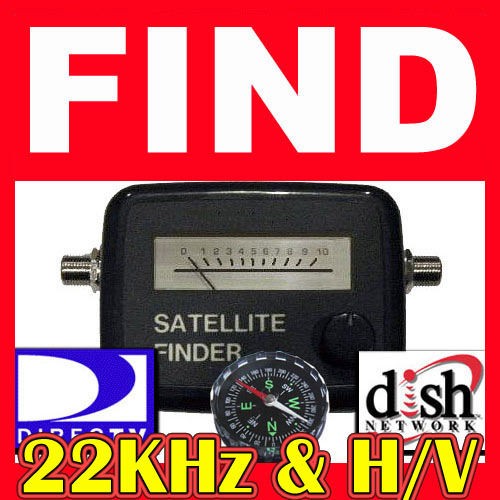 SATELLITE FINDER SIGNAL METER FOR SAT DISH LNB DIRECTV