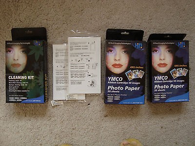 150 YMCO Ribbon Photo Papers and Cleaning Kit for HiTi Photo Printer