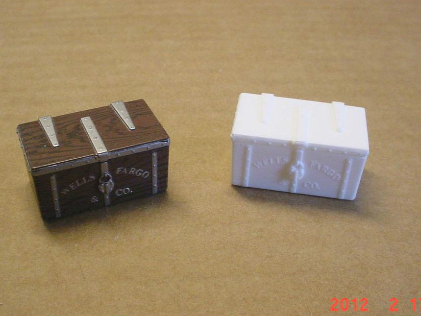 24 Resin Wells Fargo Strong Box Treasure Chest G Gauge Diorama 