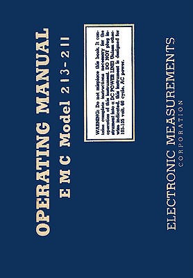 EMC 211 & 213 Tube Tester Operation & Tube Data Manual