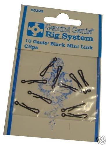 GEMINI GENIE BLACK MINI LINK CLIPS / SEA FISHING