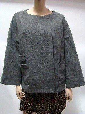 IRO Grey Wool Mix Jacket Coat Top 0 XS $255