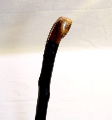 Vintage Hefty Irish Blackthorn Shillelagh Cane Burl Handle