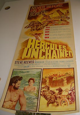 Hercules Unchained 1960 Original U.S. One Sheet Movie Poster STEVE 