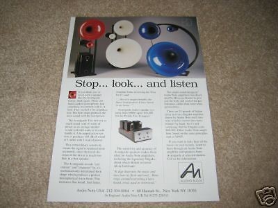 Audio Note Exotic Speaker Ad fr 1996,Avantgard​e Trio