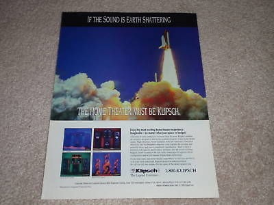 Klipsch KG 3.5,.5,Epic,TH​X System Ad,1995,Space Shuttle