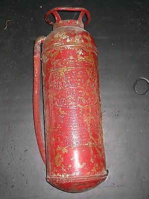 ANTIQUE BADGER BICARBONATE FIRE EXTINGUISHER PAINTED COPPER  23 