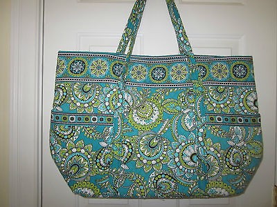 Vera Bradley Super Tote Cambridge Peacock Kensington