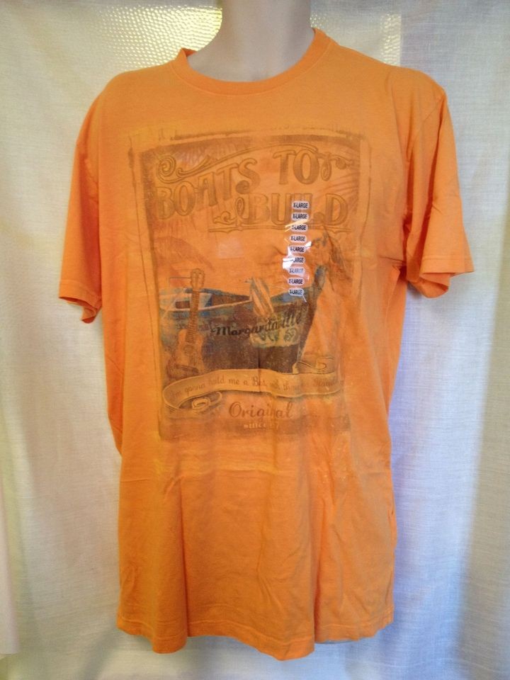 MARGARITAVILLE MENS TSHIRT ORANGE ASSORTED SIZES BRAND NEW