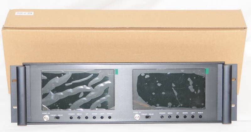 19 inch Rackmount 2 x 7 inch LCD Monitor, 3U