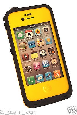 LIFEPROOF iPhone 4/4s CASE COVER LIFE PROOF 2nd GEN YELLOW WATERPROOF 