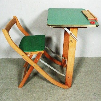 1950s ANTIQUE   VINTAGE   RETRO   FURNITURE   SCHOOL DESK CHAIR 