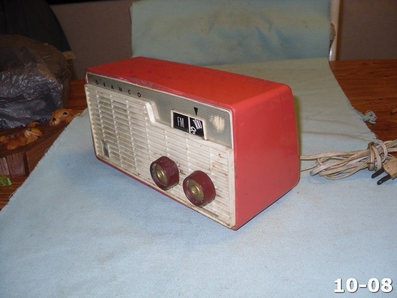 Vintage Used Grango Hi Fi FM Only Radio Red Only Parts Only Model