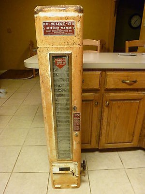 Antique U Select It Cigarette Vending Machine for Parts or Restoration