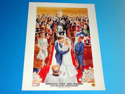 FANTASTIC FOUR 40th Anniversary Wedding Lithograph by ALEX ROSS 