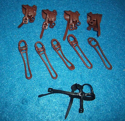 Marx1950s vinyl western playset rubber 4 saddles, 5 reins + wagon 