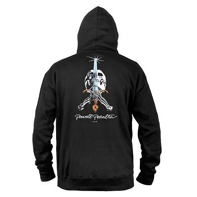 Powell Peralta Skull & Sword Hooded Pullover Black