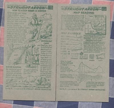 Nabisco Straight Arrow Injun Uities Book 4 Card 3 Map Reading 9 Keep 