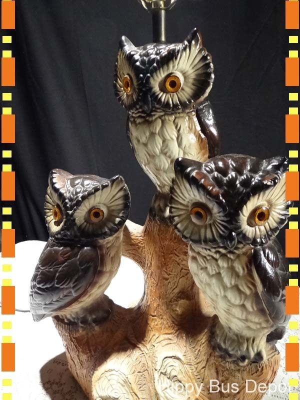 vintage owl lamp in Lamps, Lighting