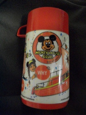 MICKEY MOUSE CLUB Aladdin Thermos Vintage Disney Retro 1970s