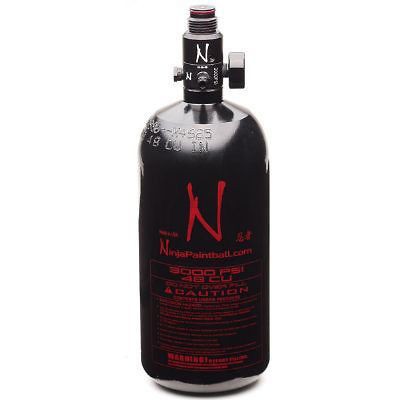 Ninja Paintball 48 ci 3000 psi Aluminum HPA Tank 5 Year Hydro Nitrogen 