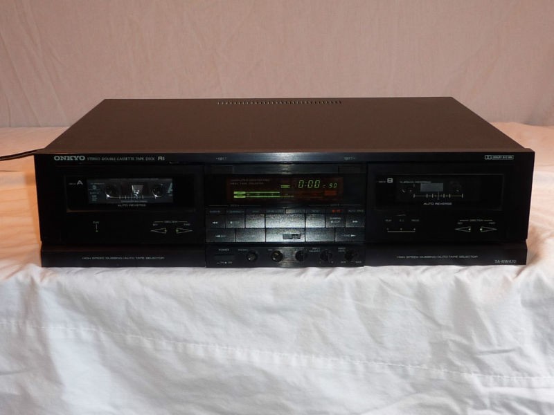 ONKYO TA RW470 DUAL AUTO REVERSE CASSETTE GREAT SHAPE