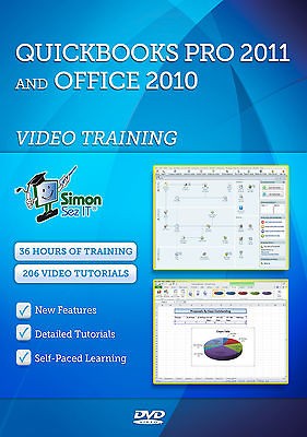 QUICKBOOKS PRO 2011 TRAINING & OFFICE 2010 TUTORIALS   36 HOURS of 