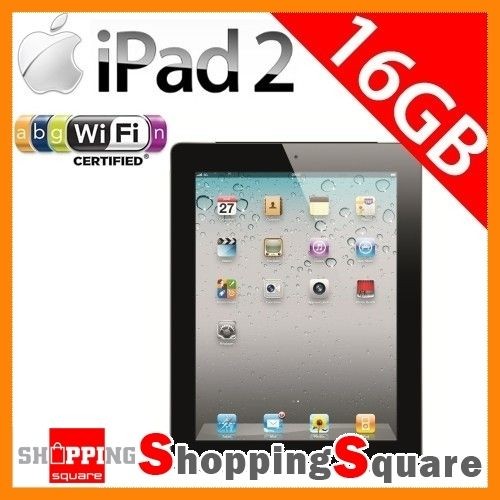 NEW 16GB Apple iPad 2 WIFI Tablet Unlocked Black 16G