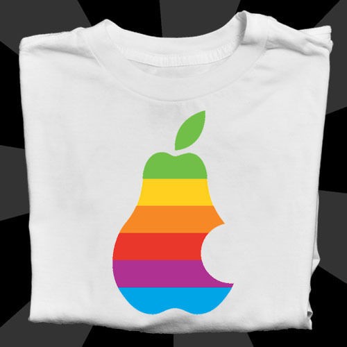 3002 PEAR W T SHIRT apple parody computer funny geek fun