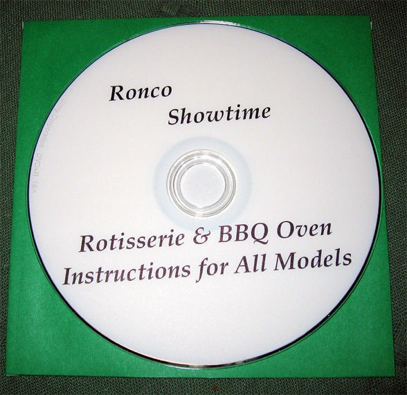 Ronco Showtime Rotisserie & BBQ Oven Instructions DVD