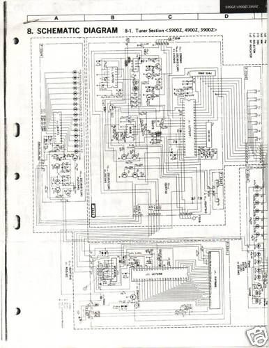 Copy Service Schematic Sansui 3900/4900/5900 Receiver