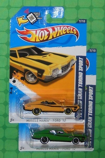2012 Hot Wheels Muscle Mania   Ford   72 Ford Gran Torino Sport (2 
