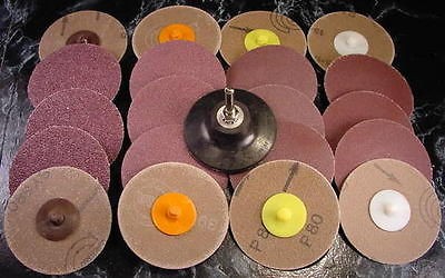 21pc 3 ROLL LOCKS SANDING DISC with MANDREL roloc sand