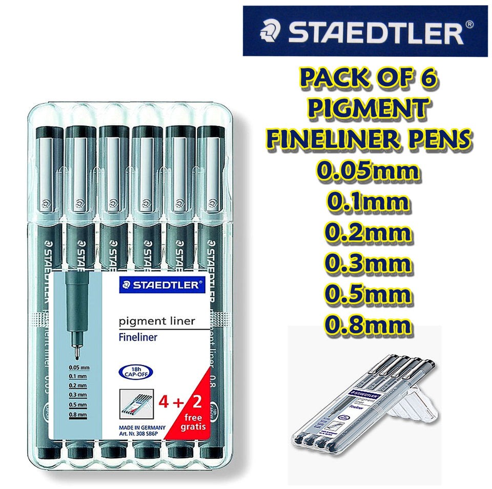 STAEDTLER PIGMENT LINER FINELINER PENS DRAWING SKETCHING ART SUPPLIES