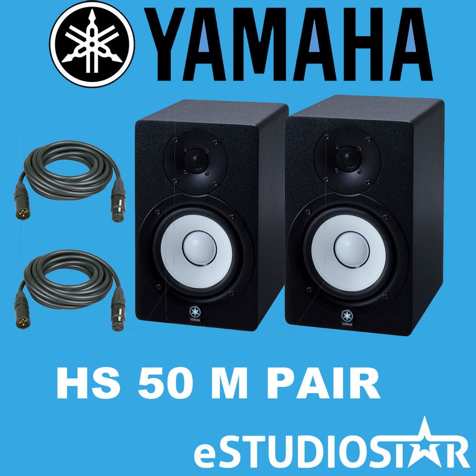   HS50M HS 50 M HS50 2 WAY BI AMPLIFIED STUDIO MONITORS FREE CABLES