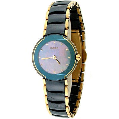 Rado Diastar 18k Gold Tone High Tech Ceramic Ladies Watch