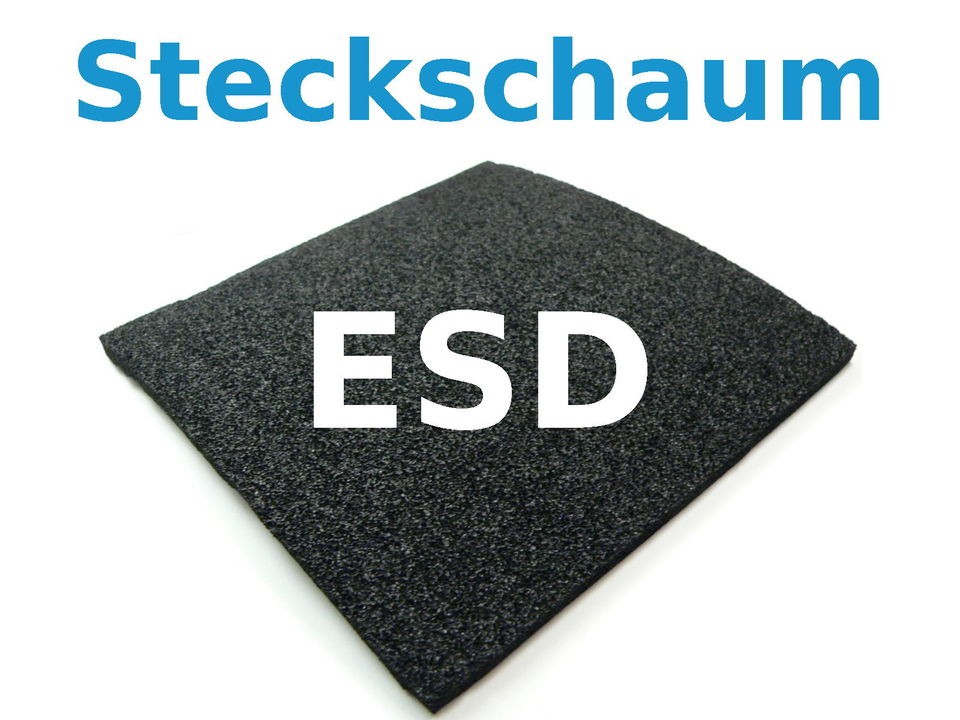 ESD Steckschaum 150 x 150 mm leitfähig elektrostatisc​h elektronik 