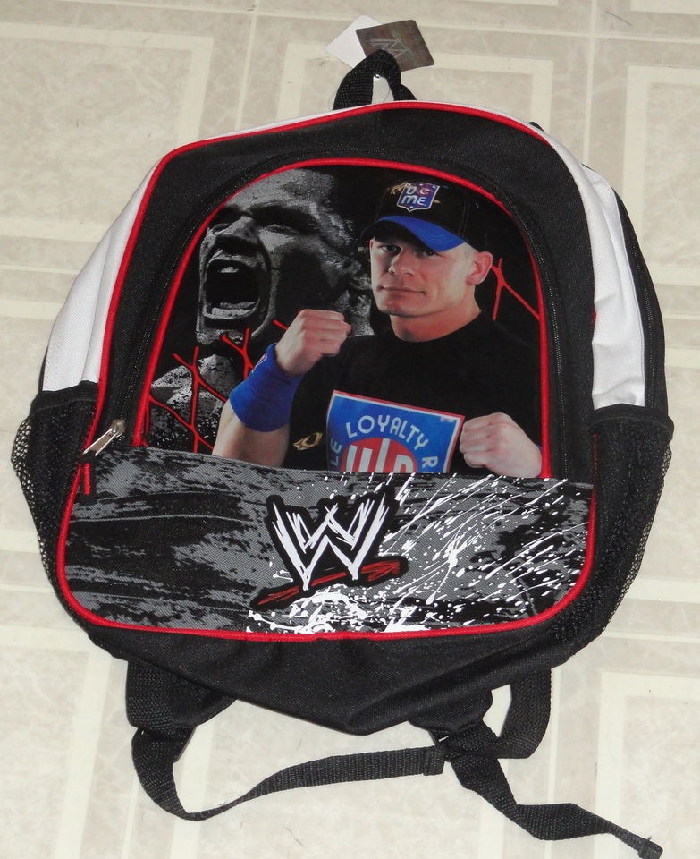 JOHN CENA WWE WRESTLING BACKPACK BLACK NWT