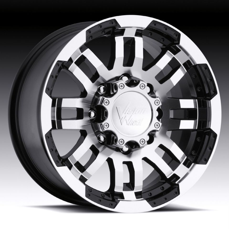 15 inch Vision Warrior Black Wheels 5x4.75 5x120.6  12