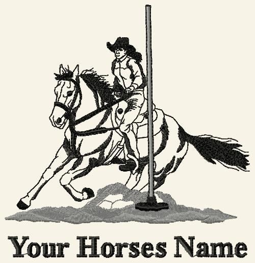 POLE BENDING / POLES Custom Personalized Horse T shirt / Y M to Adult 