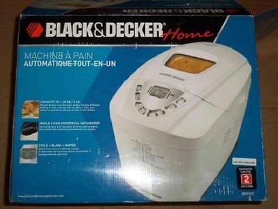 BLACK & DECKER B6000C ALL IN ONE AUTOMATIC 3 LB BREAD MAKER REFURB 