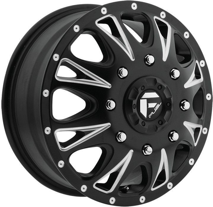 17 inch 17x6.5 Fuel Throttle Dually Dualie black wheel rim 8x210 2012 