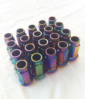   12x1.5 Wheel rim tuner lug nut + Neo Chrome (Fits 2010 Prius