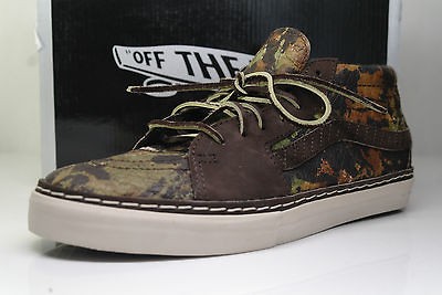 Vans Vault Sk8 Mid LX Horween Leather Brushed Camo US 11