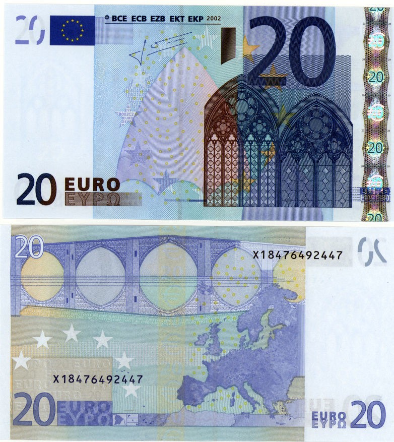 EUROPEAN UNION GERMANY 20 EURO P 10x UNC NOTE 2002