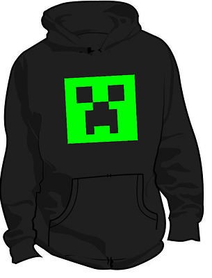 MINECRAFT CREEPER XBOX PSP GAMING KIDS HOODIE ALL SIZES