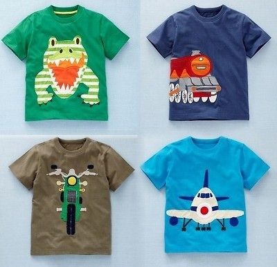   Boden Applique T Shirt CHOICE 3 4 4 5 5 6 7 8 Train Jet Moto Crocodile